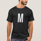 M Letter Number Symbol Alphabet Initial Premium Tシャツ (正面)