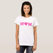 M❤M - ピンク×ピンクアウトラインTシャツ Tシャツ (正面フル)