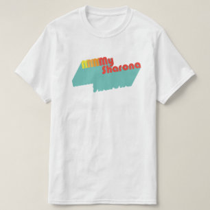 M M M私のSharona 80s音楽引用文のレトロのタイポグラフィ Tシャツ