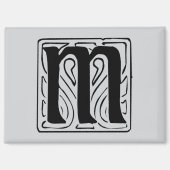 M Monogramm schwarz マグネット (正面)