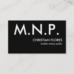 M.N.P.、キリスト教のフローレス島の移動式公証人 名刺