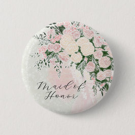 M.O.H Blush bow and Rose Wisteria Bouquet 缶バッジ