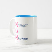 M.O.M. 身体傷害のマグのマネージャー ツートーンマグカップ (正面左)