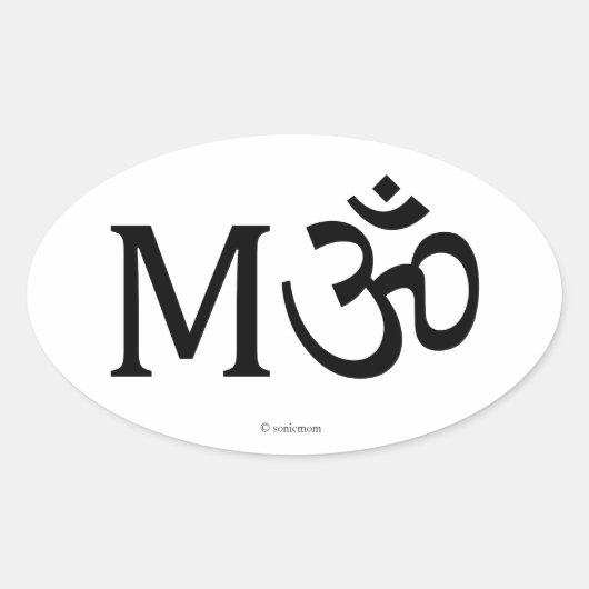 M-OM, Yoga Mom，オーバルステッカー 楕円形シール (正面)