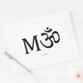 M-OM, Yoga Mom，オーバルステッカー 楕円形シール (封筒)