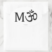 M-OM, Yoga Mom，オーバルステッカー 楕円形シール (バッグ)