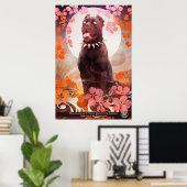 M&S桃のポスター – Art by Galen Dara ポスター (ホームオフィス)