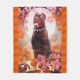 M&S桃 – アートバイガレンダラ – フリースブランケット