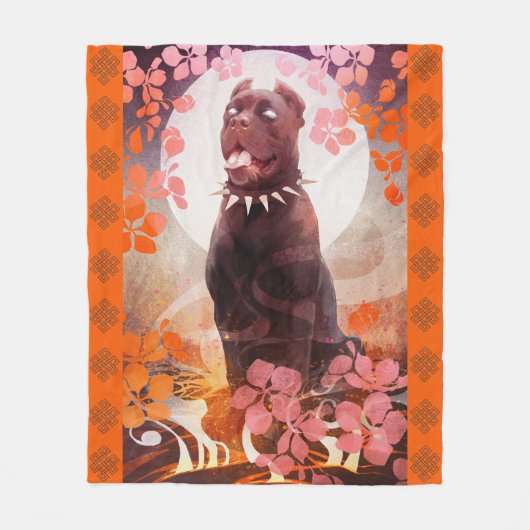 M&S桃 – アートバイガレンダラ – フリースブランケット (正面)