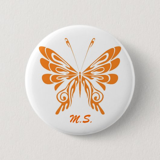 M.S. 蝶 缶バッジ (正面)