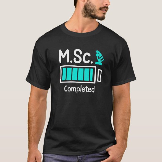 M Sc完了マスターズ理学修士号1 Tシャツ (正面)