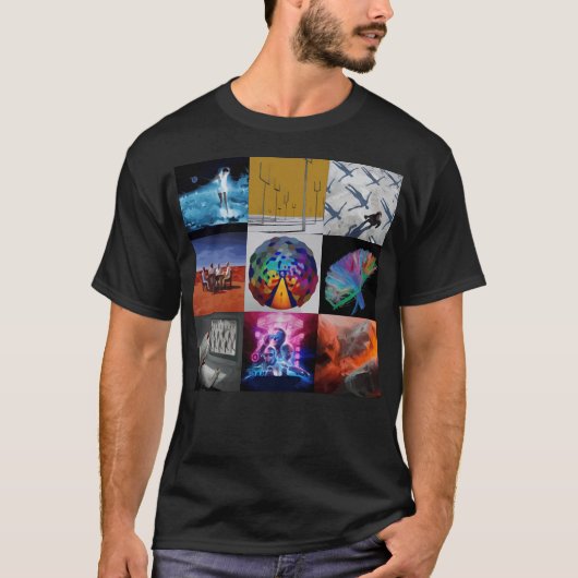 M.US.E – ミニマリストDiscography Collage Tシャツ (正面)