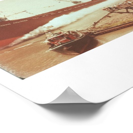 M/Vエドモンド・フィッツジェラルドの立ち上げ1957年6月 ポスター (角)