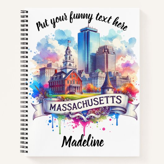 MAのカラフル目印の水色 ノートブック (正面)