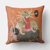 「MaのDevimahatmyaからの「Mahishasuramardini」、 クッション (裏面)