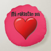 Mäのrakastan sua - I愛フィンランドの ラウンドクッション (裏面)