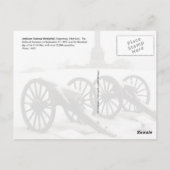 MAアンティタム国家戦場での大砲 ポストカード (裏面)