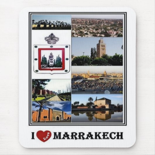 MAモロッコ – Marrakech - I Love Mosaic - Mouse pad マウスパッド (正面)