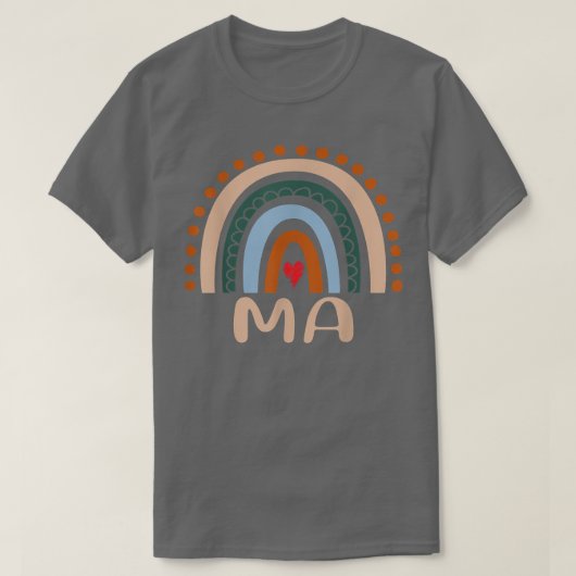 MAレインボー祖母かわいい母親の日おもしろいMA Tシャツ (デザイン正面)