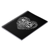 MA医療アシスタントハート愛Tシャツギフトクリニ ノートブック (左側)
