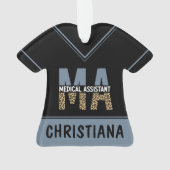 MA医療カスタムアシスタントLeopardプリント オーナメント (裏面)