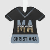 MA医療カスタムアシスタントLeopardプリント オーナメント (正面)