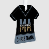 MA医療カスタムアシスタントLeopardプリント オーナメント (正面)