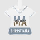 MA医療カスタムアシスタントLeopardプリント オーナメント (裏面)