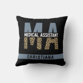 MA医療カスタムアシスタントLeopardプリント クッション (裏面)