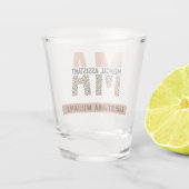 MA医療カスタムアシスタントLeopardプリント ショットグラス (裏面)