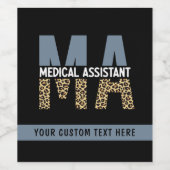 MA医療カスタムアシスタントLeopardプリント ワインラベル (シングルラベル)