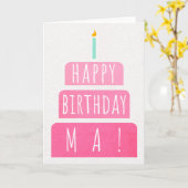 Ma用誕生日カード カード (黄色い花)