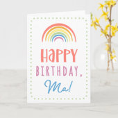 Ma用誕生日カード カード (黄色い花)