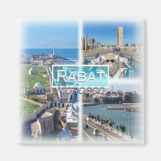 MA0033アフリカ，モロッコ，ラバト，冷蔵庫 マグネット (正面)