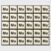 Ma - 化学記号周期表 マシュマロ ラッピングペーパー (フラット)
