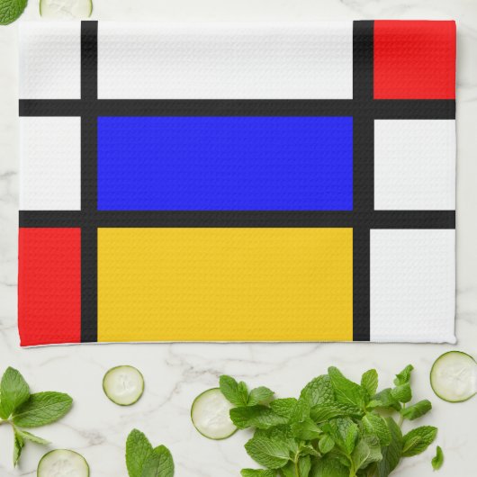 Ma cuisine Mondrian キッチンタオル (折り畳み)