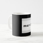 ma=F ニュートンの運動の第2法則 物理学 マグカップ | 科学 コーヒーカップ (正面左)