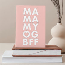MA MA モダン MY BFF文字マザーズデイカード