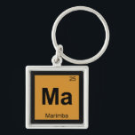 Ma - Marimba Music Chemistry Periodic Table Symbol キーホルダー<br><div class="desc">Ma is for Marimba 

 Support the science of chemistry while making others laugh with this line of products that take the chemical symbol from the periodic table that you're used to and give them another meaning altogether.</div>
