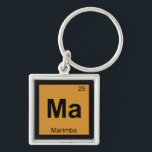 Ma - Marimba Music Chemistry Periodic Table Symbol キーホルダー<br><div class="desc">Ma is for Marimba 

 Support the science of chemistry while making others laugh with this line of products that take the chemical symbol from the periodic table that you're used to and give them another meaning altogether.</div>