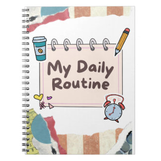 ma routine quotidienne Cahier à spirales ノートブック