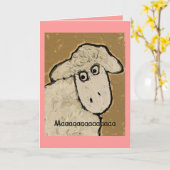 Maaaaaaaaaaaaaaaaa羊の母のデイカード カード (黄色い花)