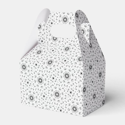 Maacah001 B&W抽象芸術ドードル フェイバーボックス (正面サイド)