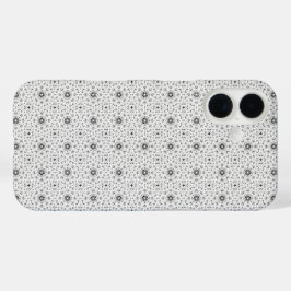 Maacah001 B&W抽象芸術ドードル iPhone 16ケース