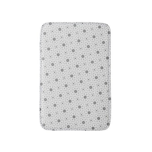 Maacah001 B&W abstract doodle バスマット (正面縦)