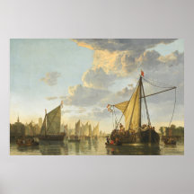 Maas at Dordrecht - Aelbert Cuypファインアートポスター