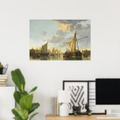 Maas at Dordrecht - Aelbert Cuypファインアートポスター ポスター (ホームオフィス)