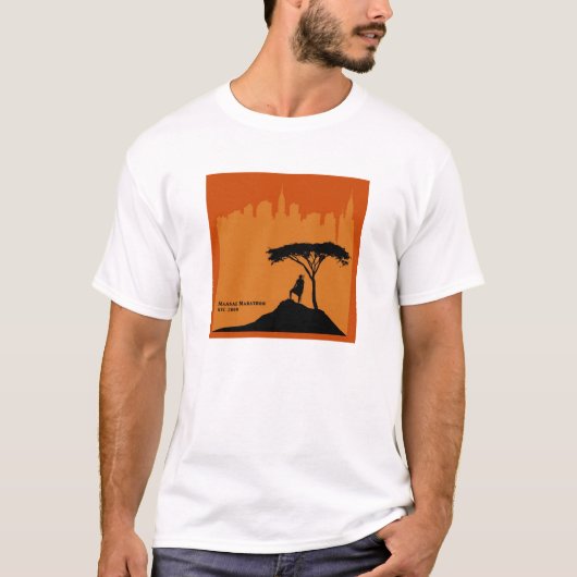 Maasaiのマラソンの正方形のロゴ2009年 Tシャツ (正面)