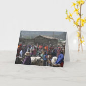 Maasaiの市場 カード (黄色い花)