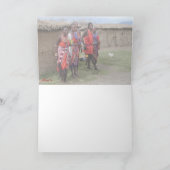 Maasaiカード(マサイ語マラ、ケニヤ); X-masの赤 シーズンカード (内部)